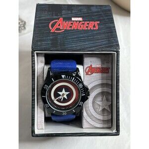 ACCUTIME Marvel Captain America Stainless Steel Mens Watch NEW in O/B